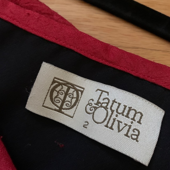 Tatum & Olivia Red Silk Skirt - Picture 3 of 8